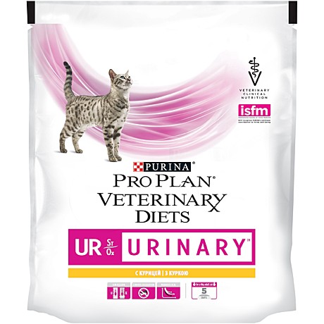 Purina Veterinary Diets UR Urinary Корм для кошек для лечения и профилактики МКБ, с курицей 350г