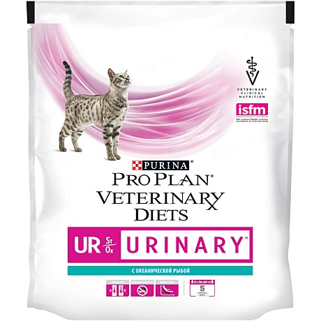 Purina Veterinary Diets UR Urinary Корм для кошек для лечения и профилактики МКБ, с рыбой 350г