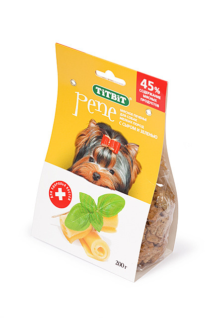 ТитБит Лакомство для собак Печенье Пене с сыром и зеленью 200г