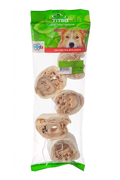 ТитБит Лакомство для собак Крутон говяжий XL