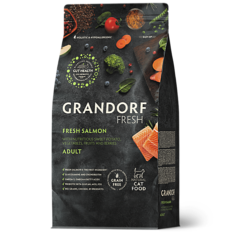 Grandorf Fresh Adult Salmon Корм для взрослых кошек, лосось 2кг
