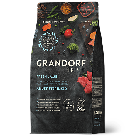 Grandorf Fresh Sterilised Lamb Корм для стерилизованных кошек, ягненок 2кг