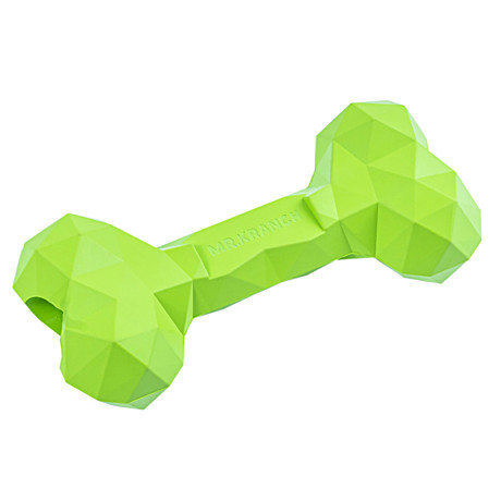 Mr.Kranch Игрушка для собак Кость дентальная Diamond с ароматом курицы, зелёная 20см