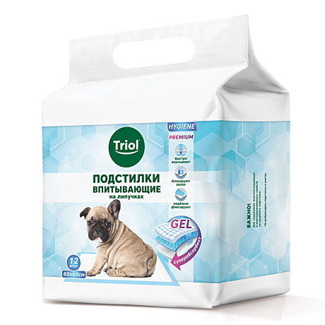 Triol HYGIENE Подстилки впитывающие на липучках 600*600мм 12шт
