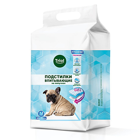 Triol HYGIENE Подстилки впитывающие на липучках, 600*900мм 12шт
