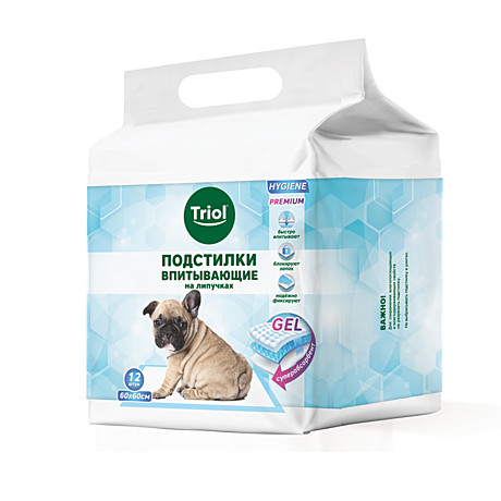 Triol HYGIENE Подстилки впитывающие на липучках 450*600мм 12шт