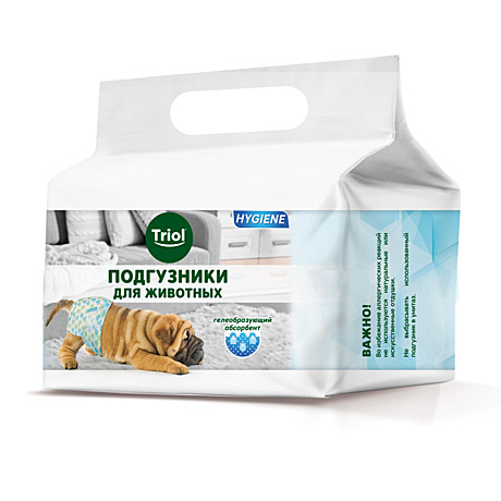 Triol HYGIENE Подгузники для собак S, вес собаки 4-7кг (уп.12шт.)