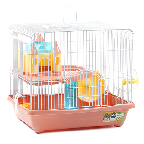 Triol Клетка YD301 для мелких животных, эмаль, персиковая, 350*260*310мм