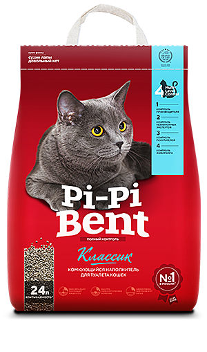 Pi-Pi-Bent Classic Наполнитель для кошачьего туалета комкующийся 10кг