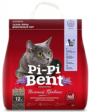 Pi-Pi-Bent Нежный Прованс Наполнитель для кошачьего туалета комкующийся 5кг