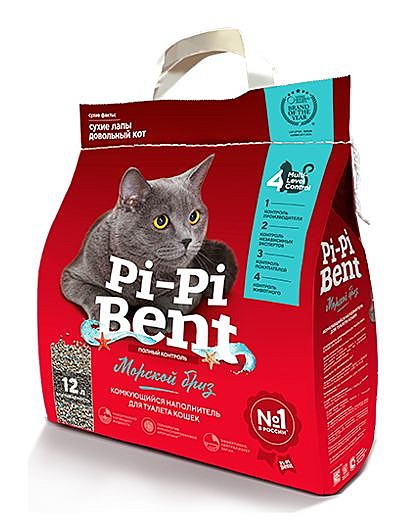 Pi-Pi-Bent Морской бриз Наполнитель для кошачьего туалета комкующийся 5кг