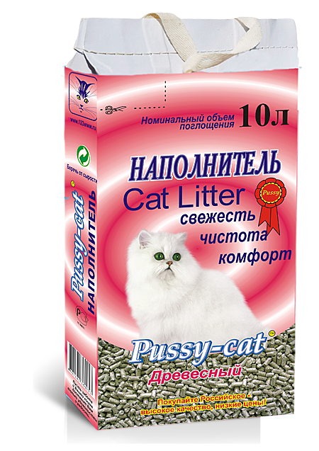 Pussy-cat Наполнитель древесный 10л