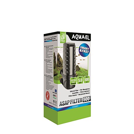 Aquael ASAP 500 Внутренний фильтр для аквариума или акватеррариума 50л-150л 500л/ч