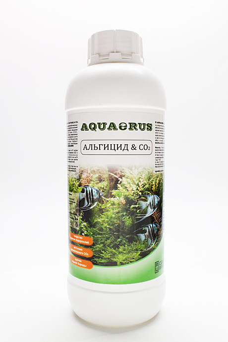 Aquaerus Альгицид+СО2 Средство для борьбы с водорослями в аквариуме 1л