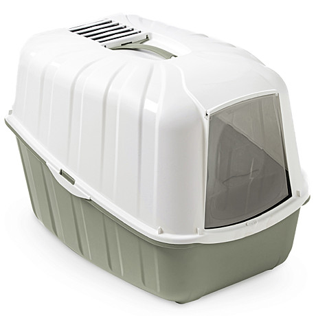 MPS KOMODA Био-туалет для кошек с совком, цвет оливковый 54х39х40h см