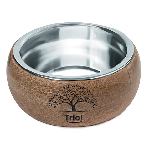 Triol Миска металлическая на деревянной подставке 