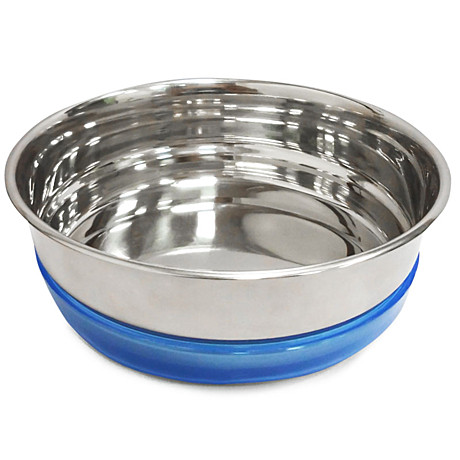 Triol Миска металлическая с синей резинкой, 0,49л