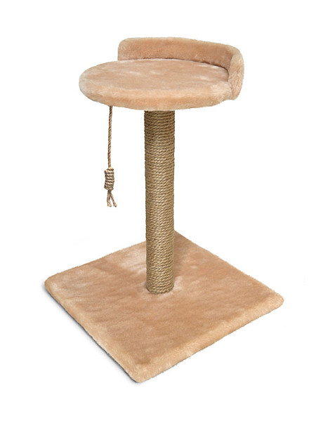 Зверьё моё Когтеточка-столбик №1 с полкой и игрушкой