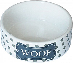 №1 Миска керамическая бело-черная 