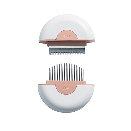 M-PETS Расческа Мини 2в1 для короткой шерсти, цвет розовый, 9х9х3 см