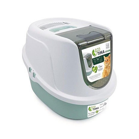 M-Pets Туалет-бокс ЭКО для кошек, морская волна