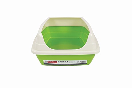 M-Pets Туалет для кошек с бортиком MANSURA, прямоугольный 49*39*18см
