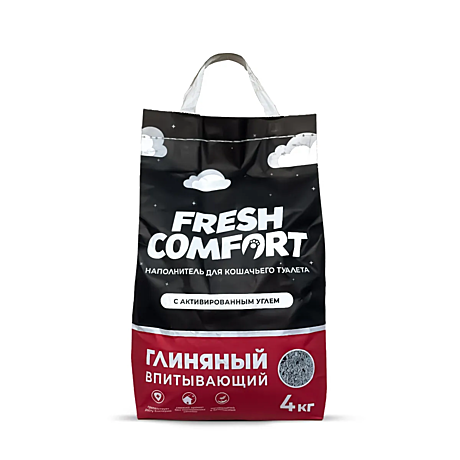 Fresh Comfort наполнитель впитывающий с активированным углем 4кг