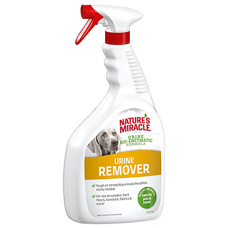 Nature’s Miracle Urine Remover Уничтожитель пятен и запахов мочи собак, спрей 946мл