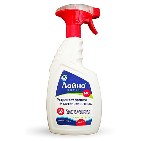 Лайна Спрей для удаления запахов и меток животных, с запахом пихты 750мл