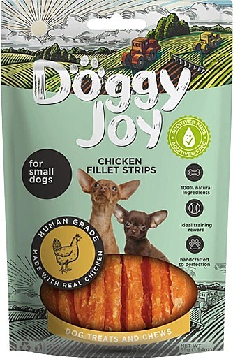 Doggy Joy Лакомство для собак мелких пород Полоски из куриного филе 55г