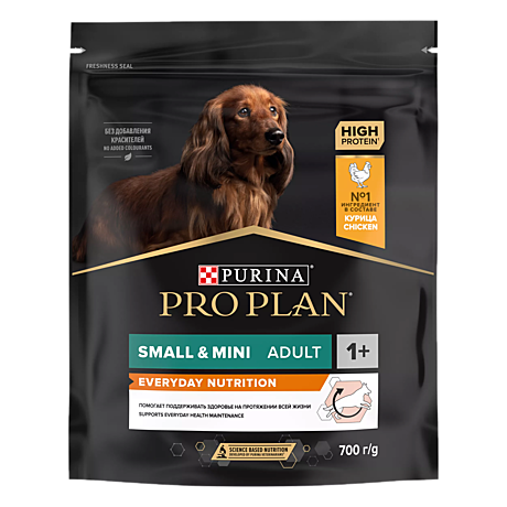 Pro Plan Small&Mini Adult Корм для собак мелких пород, с курицей 700г