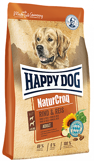 Happy Dog NaturCroq Rind&Reis Корм для собак всех пород, Говядина с рисом 15кг