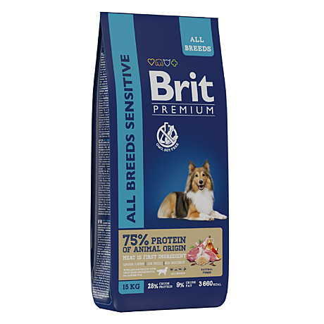 Brit Premium All Breeds Sensitive Lamb Корм для собак всех пород с чувствительным пищеварением 15кг