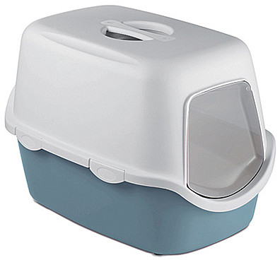 StefanPlast Туалет CATHY Filter закрытый с угольным фильтром, голубовато-стальной 56*40*40см