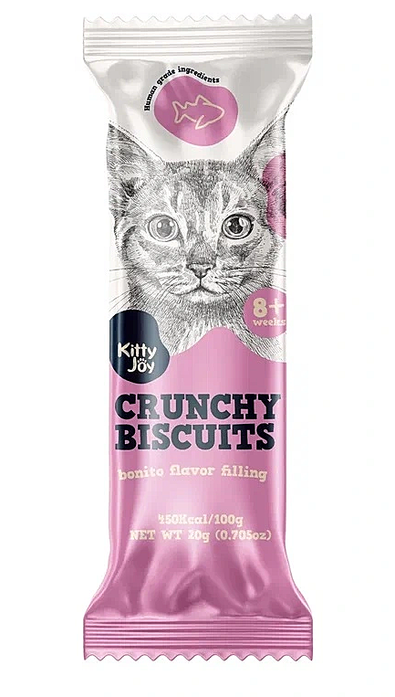 Kitty Joy Лакомство для кошек Хрустящие подушечки с начинкой со вкусом скумбрии 20г