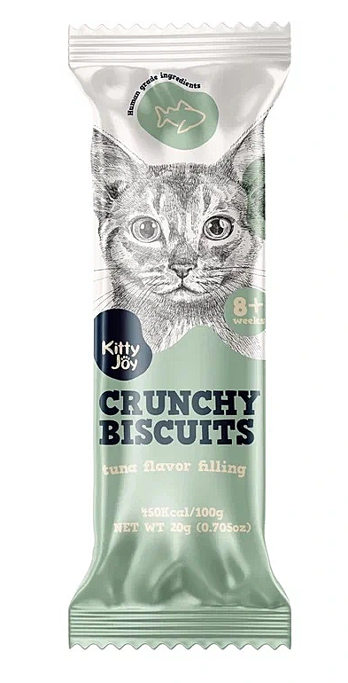 Kitty Joy Лакомство для кошек Хрустящие подушечки с начинкой со вкусом тунца 20г